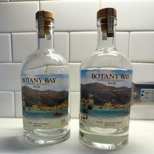 BOTANY BAY 2 Empty Rum Bottles from St. Thomas for Crafting